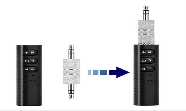 Ricevitore bluetooth wireless clip-on per altoparlante per cuffie per auto da 3,5 mm Aux o adattatore musical jack nero bt27202546
