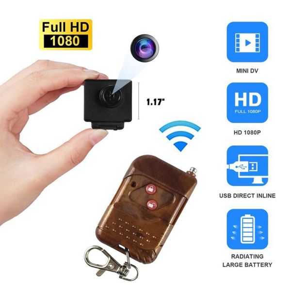 19201080p Mini T -Shirt -Knopf DVR Kamera Pinhole Camcorder WiFi Camcorde Fernbedienung HD IP Mini Small 30fps Überwachung Camer5945830