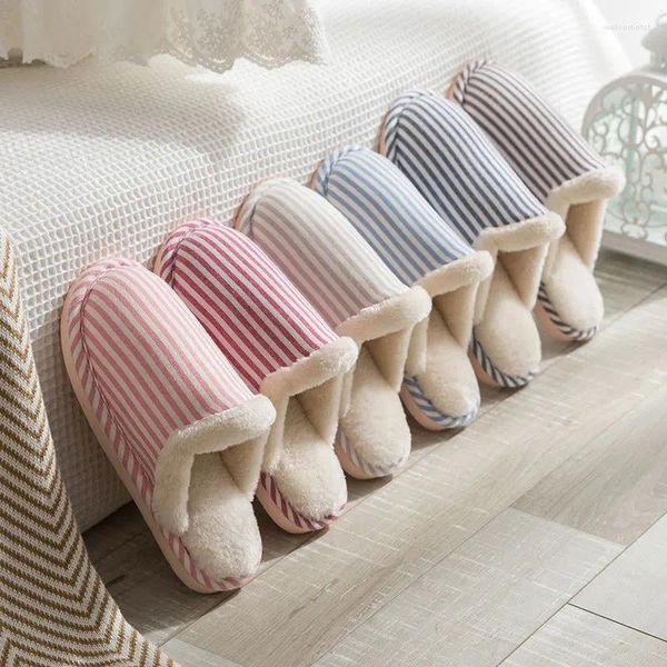 Slippers Women Home Cotton Sandals NOnslip Winter Men Men Warm House Spa Bedroom Integral Amantes TG05