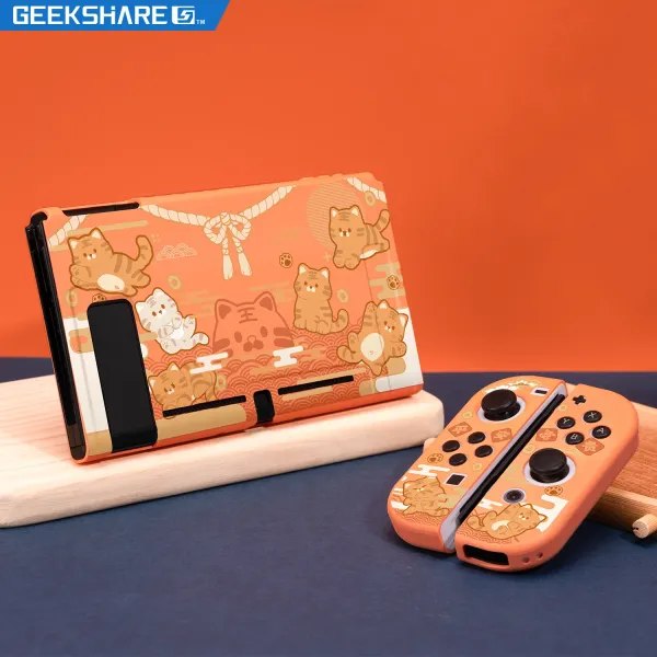 Accessori geekshare carino tigre nintendo switch shell joycon split soft tpu custodia protettiva per nintendo switch 2022 nuovi accessori ns