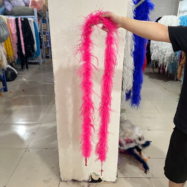 2m Frignitura a scialle di Feather Boa Feather per abiti Accessori cucitura Accessori da cucito