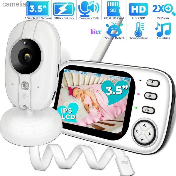 Monitores de bebê Monitor de bebês de alta definição de 3,5 polegadas com câmera 2.4g Câmera de bebê sem fio Babyphone Vision Vision Vox Termeac240412