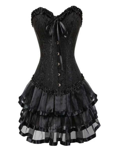 Gonna in corsetto per donne Steampunk Halloween Bustiers Dress Classic Push Up Bodyshaper Clubwear Carnival Costume4117866