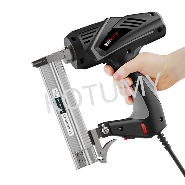 220V 2250W Controle de 6 velocidades Carpinteiro prego de unha móveis de pistola de unhas Brad Brad Nailer Flame de madeira Decoração de carpintaria