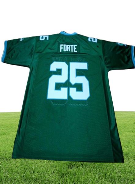 Пользовательские мужчины молодежь женщины винтаж 25 Tulane Matt Forte Green Football Size S4XL или Custom Любое название или номер Jersey1744310