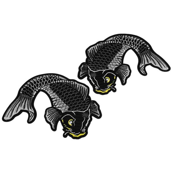 Craft -Werkzeuge 2pcs Aufkleber Koi Karpfen Fisch DIY IRON SEW auf Logo für Kleidung 9589225 Drop Delivery Home Garden Arts Crafts DHFR3