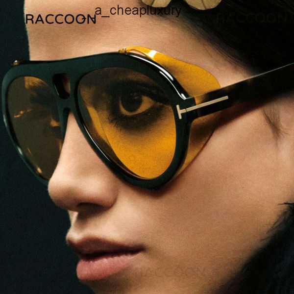 TF Güneş Gözlüğü Vintage Pilot Kadınlar Moda Lüks Marka Tasarımcısı Neughman Güneş Gözlükleri Erkekler Klasik Sarı Tonlar Yan Serin Kalkan 230714