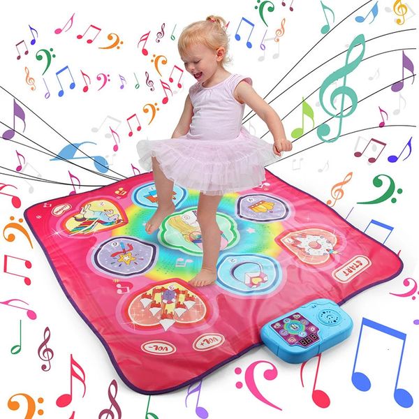 90x90cm Электронные музыкальные танцы играют в Light Up Mats с 3 игровыми режимами клавиатура Образовательные игрушки для детей девочки подарок 240422