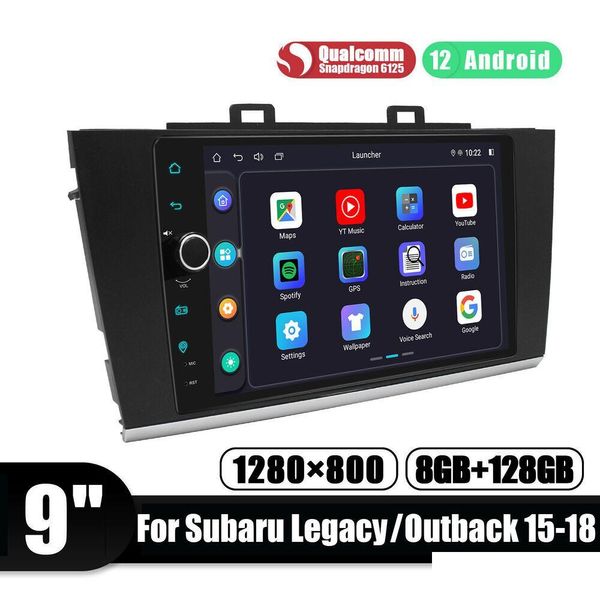 Acessórios para automóveis GPS 8add128GB para - Subaru Outback Legacy 9 Android 12 Rádio Play Play Drop Drop Automobiles Motorcycles Auto El Dh6ew