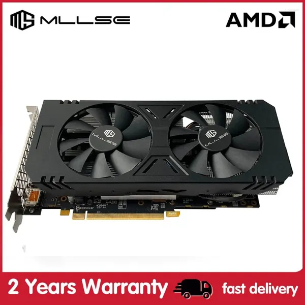 Grafikkarten Mllse Card AMD RX 590 Spiel spielen 8 GB GDDR5 GPU 256bit 8Pin Radeon RX590 Serie Computer Serie