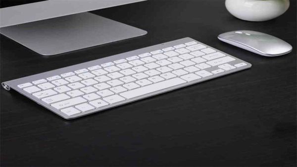 Мини -беспроводная перезаряжаемая клавиатура и набор мыши с USB -приемником водонепроницаемые 24 ГГц для ноутбука для ноутбука Mac Apple PC Computer 218844455