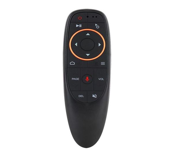 G10G10S Voice Controle remoto Air Mouse com USB 24GHz sem fio 6 eixos Giroscópio Microfone IR Controles remotos para Android TV Box5496219