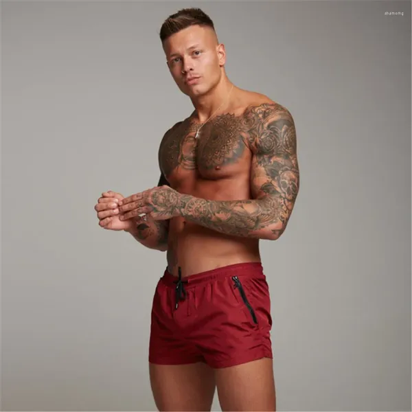 Ginásio de ginástica shorts atléticos masculinos com alojamento casual calça ao ar livre