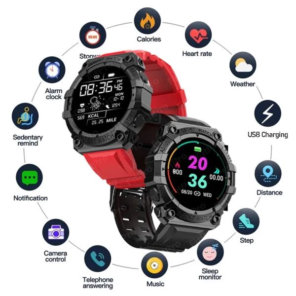 Saatler Akıllı İzle Erkek Kadın Dokunmatik Ekran Spor Fitness Bilezikleri Holluwatch Su geçirmez Bluetooth Android iOS fd68s Akıllı Swatch Erkekler