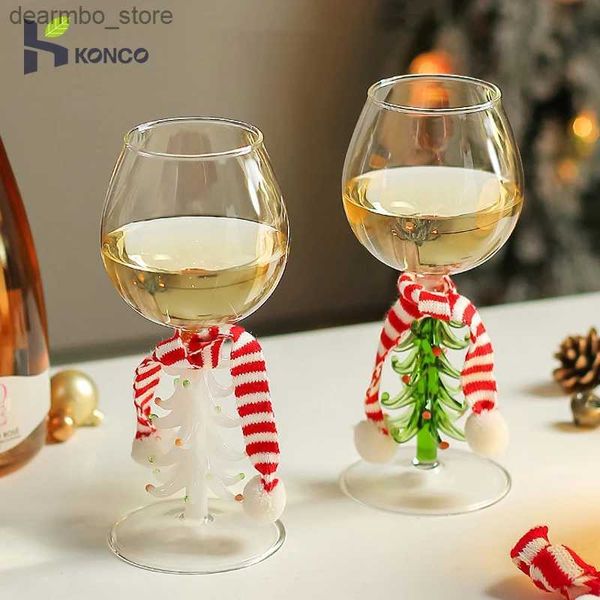 Weingläser Weihnachtsbaumwein Vermutung Oblet Champan Lass 360ml Weihnachtscocktaillasses und Getränkeware Rotwein Obtet Weihnachten IFT L49