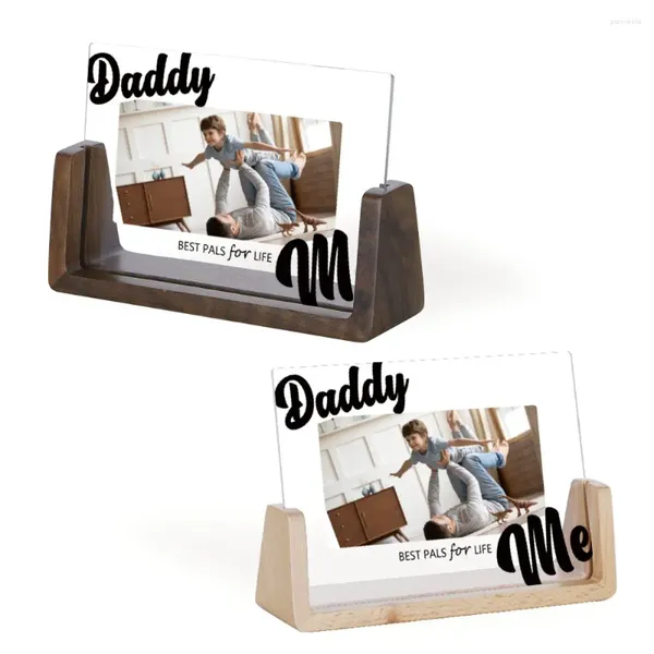 Frames Pai personalizado Presente de imagem personalizada Father Fathers Day da filha Po para papai Decoração de casa feliz