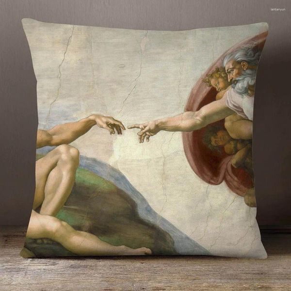 Cuscino European Oil Painting Cristo Gesù Copertura artistica 45x45 cm cuscini decorativi per decorazioni della camera da letto divano