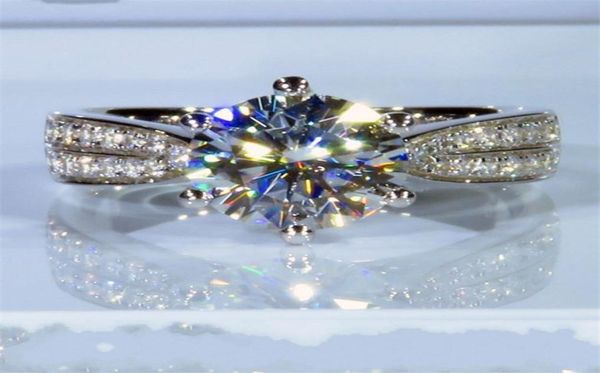 Anello di diamanti da laboratorio 3ct 925 Sterling Silver Couple Impegno anelli di fedi per matrimoni per donne FACK BRIDAL PARTY BEEWE1503503