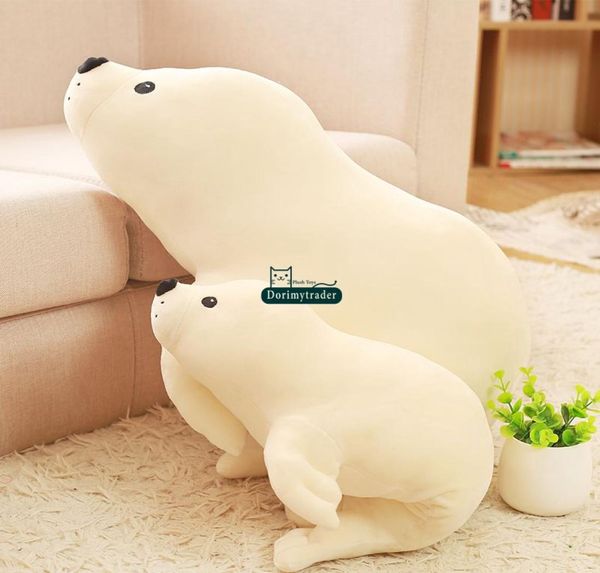 Dorimytrader 120cm grande emulacional Animal Sea Lion Pluxus Toy 47039039 Pillow de boneca de selo de desenho animado de pelúcia Presente de boneca de boneca presente Dy6682122