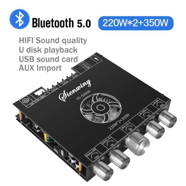 Amplifikatörler YSS350H 2.1 Kanal Bluetooth Amplifikatör Kartı TPA3255 220WX2+350 Whighpower Subwoofer Super 7498E Ses Amplifikatör Kartı