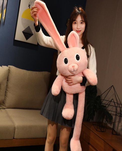 Bambola peluche che allungano le orecchie di coniglio bambole di coniglio con gambe lunghe coniglio Giochi gipici9651145