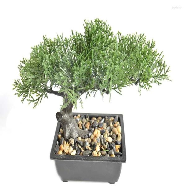 Dekorative Blumen künstlicher Pflanzentopf Bonsai Outdoor Rechteck Rechteck Plastik Anbau Pflanzer Gartenbedarf Dekoration Dekoration