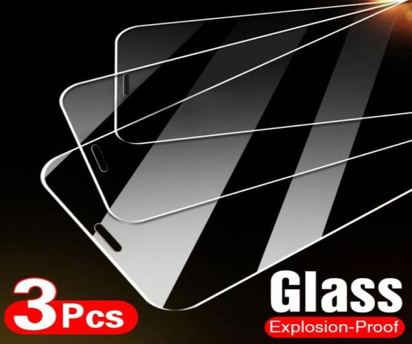 Protetores de tela de telefone celular 10d 3pcs vidro temperado no iphone 7 8 6 6s mais 5s se x xs xr 11 12 Pro Max protetor Glass82466481