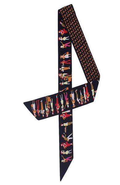 H Brand 100cm5cm People cinghia stampato umano cinghia piccola sciarpa da donna twill scarfancella per sciarpe lunghe Accessori per sacchetti di sacchetti ribbon3641323