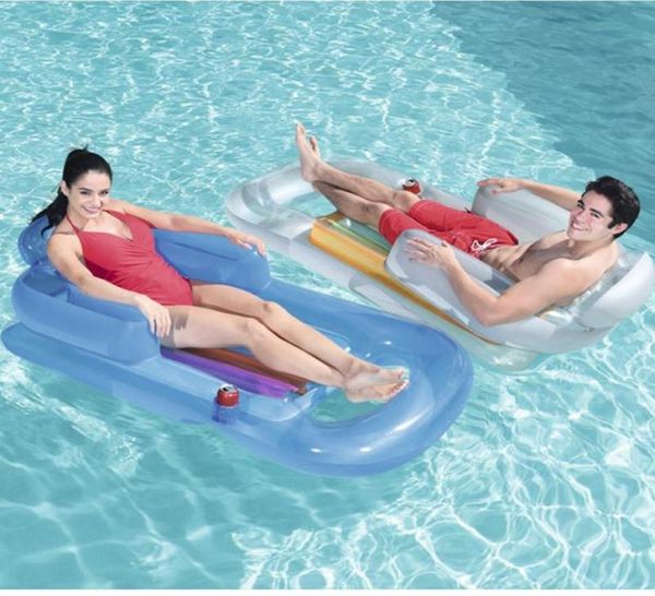 Colchão de ar inflável Flutuante Row 157x89cm Floats Floats Lounge Sleeping Bed Chair para nadar na praia Tubos de esportes de água 9261546