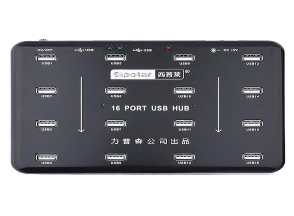 Sipolar 16 Ports USB 20 Hub Bluk Duplicator für 16 TF SD -Kartenleser udisk Data Test Batch Kopie mit 5V 3A -Leistungsadapter 2106151870315