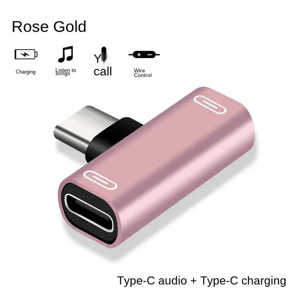 Convertitore Adattatore Adattatore Audio Audio Audio USB-C a doppio tipo C.