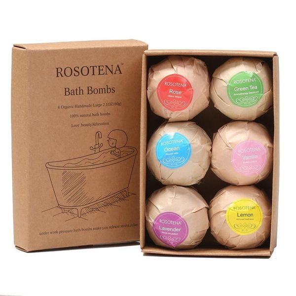 Body Scrubs Bad Bauchladung 6pcs Bomben Hautweißsalzfeuchtigkeitsfeuchtigkeits Bomben Ball natürliche Blasen Geschenk Set Drop Delivery Gesundheit Schönheit DH7BG