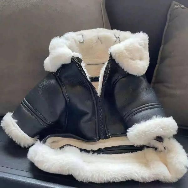 Vestuário para cachorro roupas de estimação jaqueta quente suéter de lã pequena filhote de inverno outono de couro legal casaco chihuahua maltese yorkshire poodle