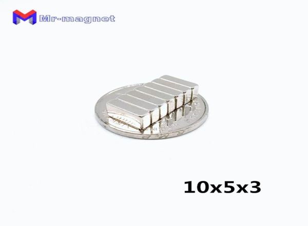 Buzdolabı mıknatısları 100pcs n35 1053mm kalıcı mıknatıs 1053 Süper güçlü dimyum bloğu 10x5x3 ndfeb 10x5x3mm nikel kaplamalı 4495609