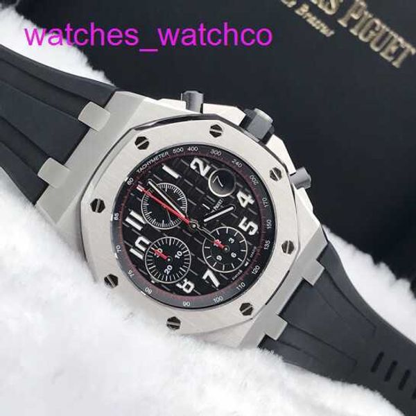 Orologio da polso femminile AP Royal Oak Offshore Series 42mm Calendario Timing Red Devil Vampire Automatico Meccanico Acciaio Acciaio 26470ST.OO.A101Cr.01 Disc nero