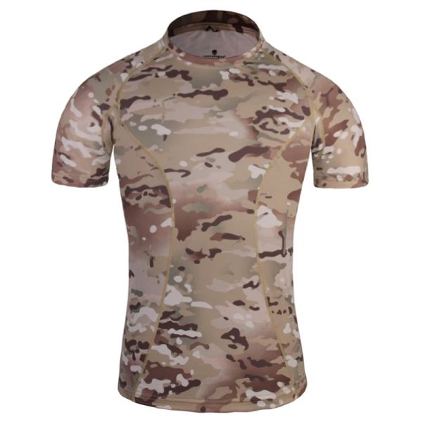 Шорты Emersongear Tactical Skin Tight Base Layer Camo round Рубашки камуфляжные шорты рукав на открытом воздухе спортивная футболка