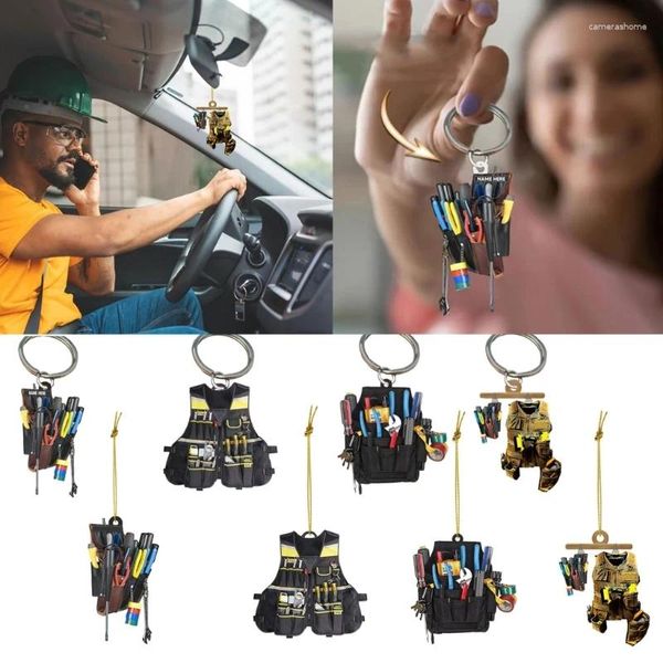 Anahtarlık Çok yönlü elektrikçi araç anahtarlık aksesuarı hafif akrilik çanta asma kolye araba dekorasyonu için