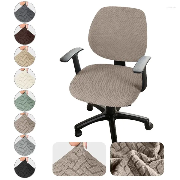 Stuhlabdeckungen Strick -Büroabdeckung Spandex Gamer Computer Stretch Dining Chairs Sessel elastisch für El Home