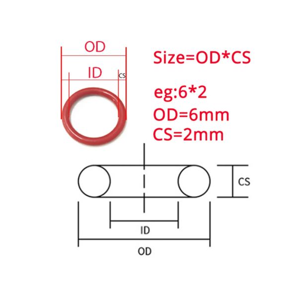 O guarnizione dell'anello Set set silicone rosso silicone ad alta pressione guarnizione o-ring guarnizione auto di alta qualità o anelli kit di assortimento