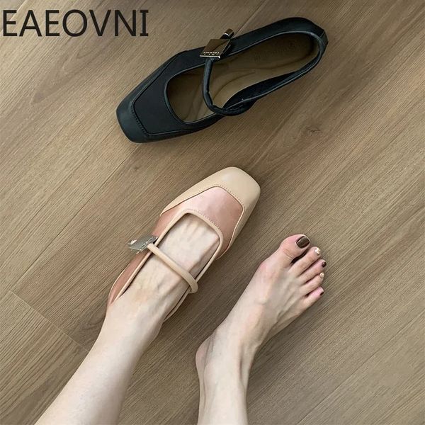 2024 Spring Autumn Designer Women Causal Shoes Fashion Ladies Buckle Mary Jane Femmina Elegante tallone basso 240409