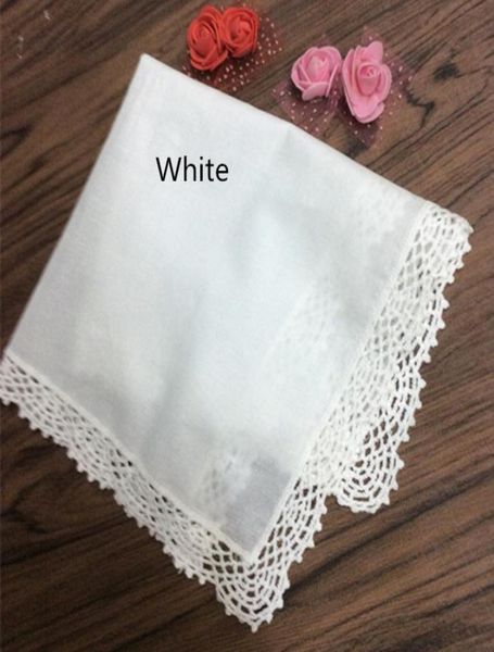 Set von 12 Mode Hochzeit Brauttaschentücher weiß 100 Baumwollbauer Damen Hankie Perfect Häkelspitze Hakies 12x12inch9611445489