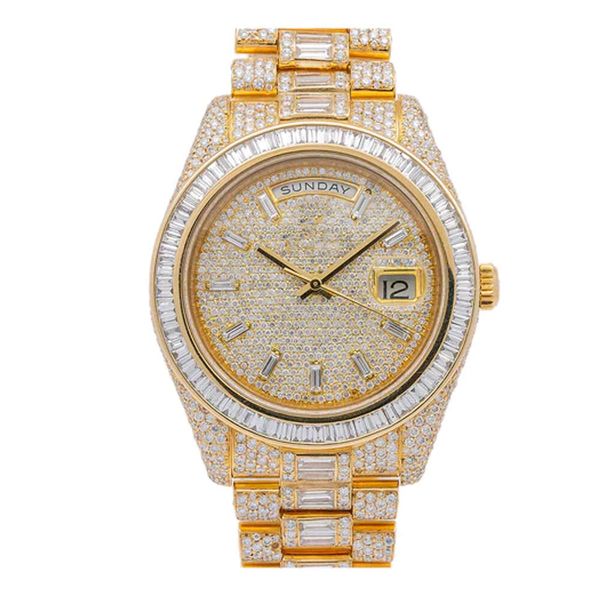 Lussuoso aspetto completamente guardato per uomo donna top artigianato un unico e costoso Mosang Diamond 1 1 5A orologi per hip hop industriale lussuoso 5266 5266