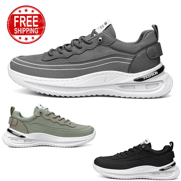 Spedizione gratuita Uomini da donna Donne Scarpe da corsa a bassa pizzo Comfort nero grigio da uomo grigio allenatori Sport Sneakers Gai