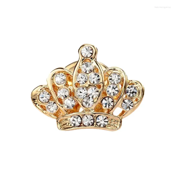 Spille di moda Fashion Full Rhinestone Crown Cristallo Crystal Luxury Imperial Pin Gioielli Regali di gioielli