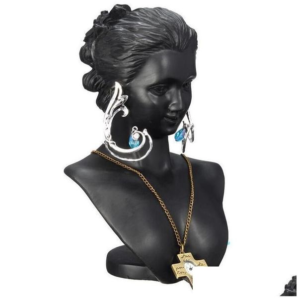 Ювелирные коробки Black Beautif Girl Style Resin Серьки Серьги ожерелья украшения ювелирные подставки на стендах с капля