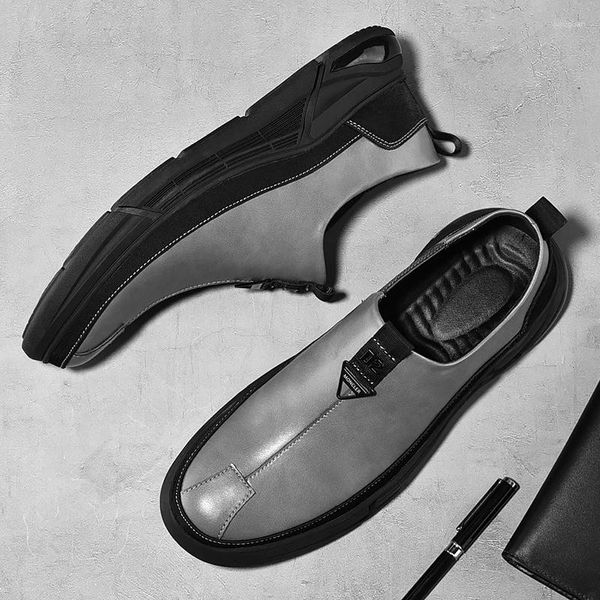 Casual Shoes Classic Brand Herren echtes Leder dickes Soled Business Office Bankett Kleid Non Slip