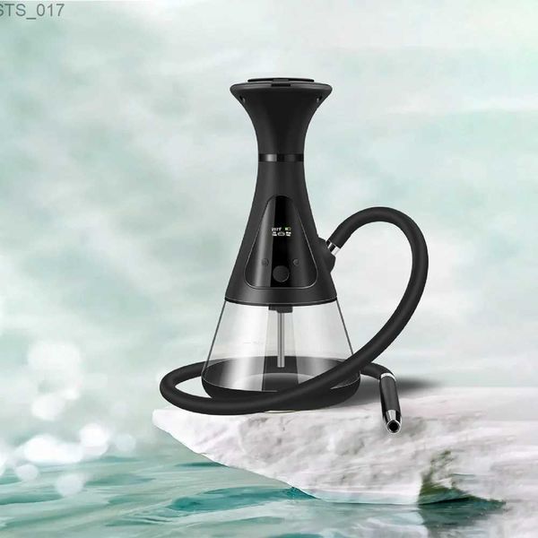 Zubehör hochwertiger Elektronen-Shisha Full Set mit LED-Licht elektrisch erhitzte Tabakölpaste Touchscreen Elektronisch Shisha Narguilel2403