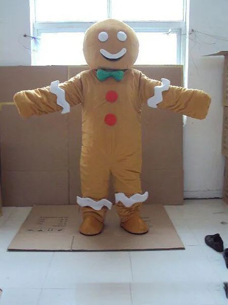 Halloween Gingerbread Man Mascot Costume Halloween Christmas Fancy Fancy Cartoon Caratteri Atmosfera da donna per adulti Domani Dress Carnival Unisex Adulli