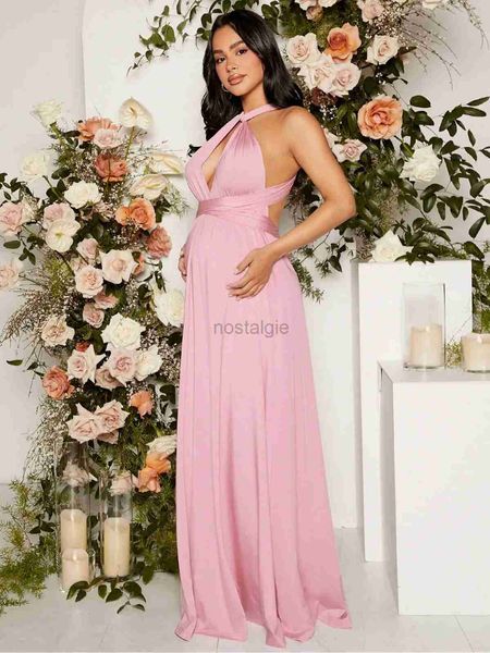 Горничные платья сексуальные беременные женские платья с мультимированными упаковками Premama V-образным вырезом Maxi Bridesmaid Платье Беременная фотосессия Вечерняя платья 24412