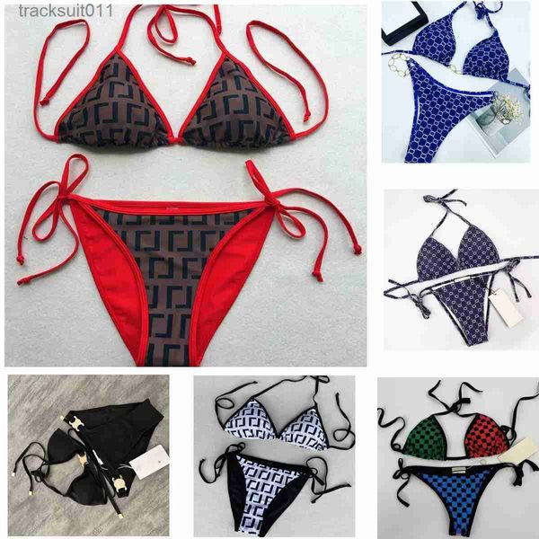 Costumi da bagno femminile da bagno costumi da bagno sexy bikini da bagno da bagno bagni da bagno da bagno lady sottile battini da bagno a due pezzi set di lettere set di biancheria intima tankinis c240412